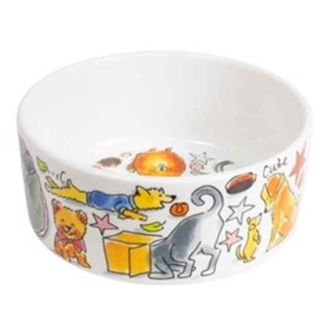 Blond voerbak  Dog Love 15,5 cm