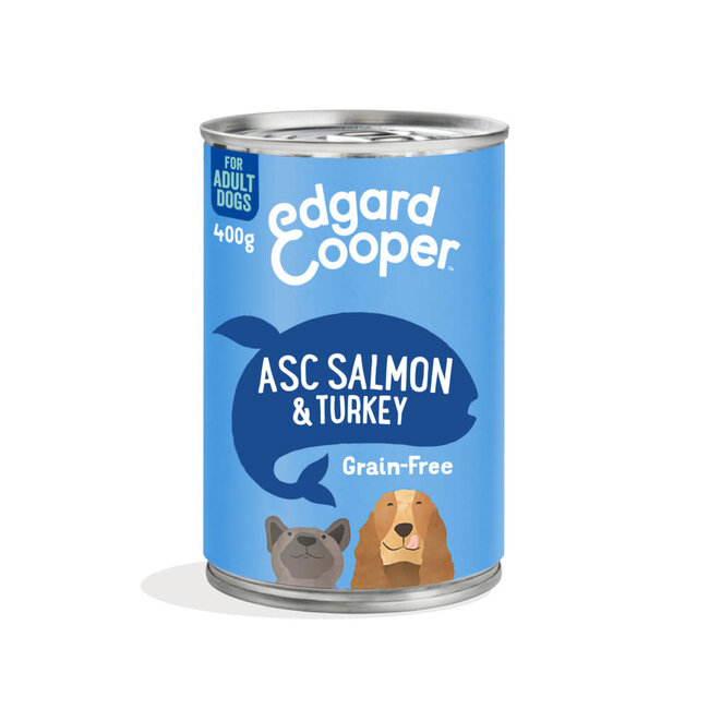 E&C Blik Hond Adult 400 gram Zalm&Kalkoen