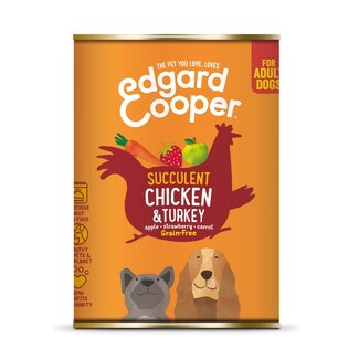 Edgard & Cooper E&C Blik Hond Adult 400 gram Kip & Kalkoen