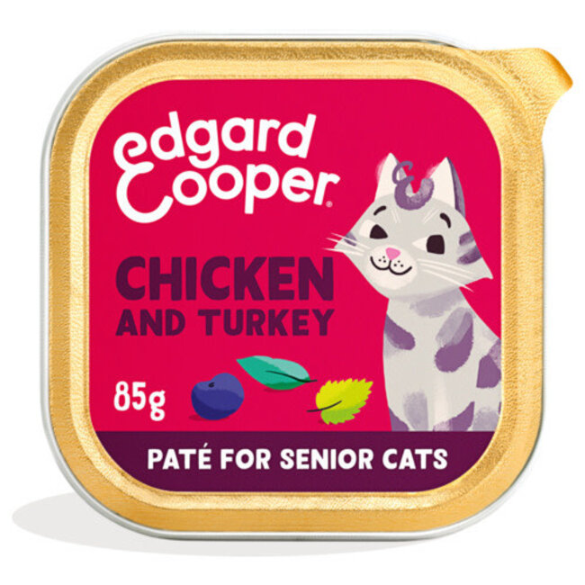 E&C Kat Senior Paté Kip & Kalkoen - 85 gram