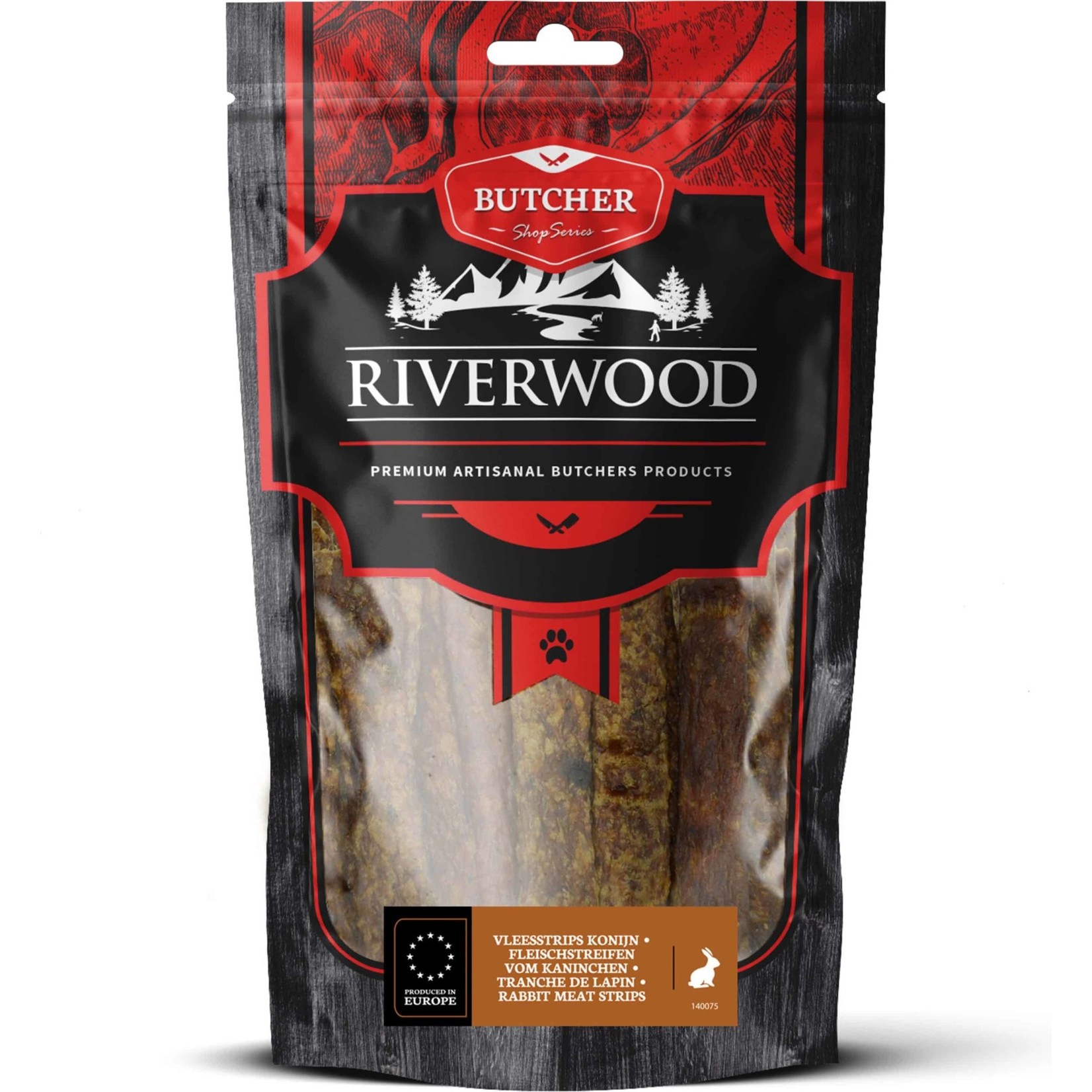 Riverwood Riverwood Vleesstrips Konijn 150 gram