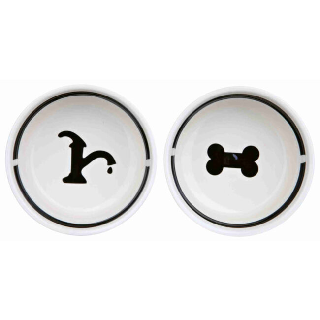 Voer- en waterbakset Keramiek