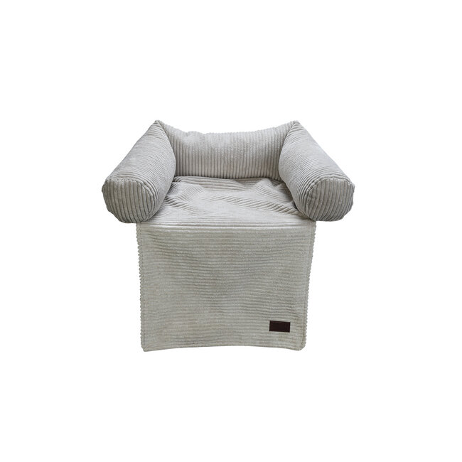 DBL Bankkussen Ribbed licht grijs