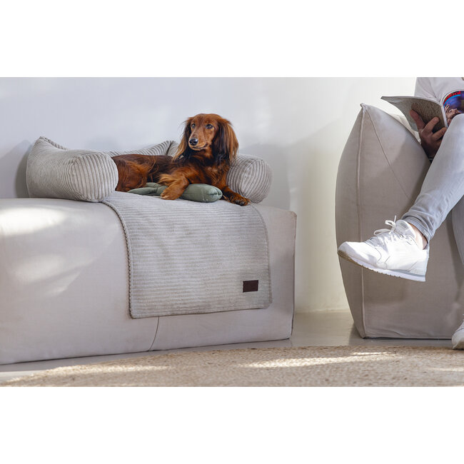 DBL Bankkussen Ribbed licht grijs