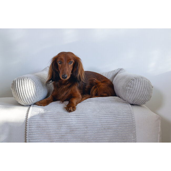 DBL Bankkussen Ribbed licht grijs