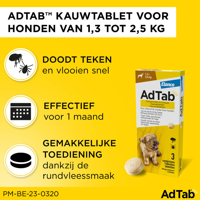 AdTab Hond 1.3 tot 2.5 KG