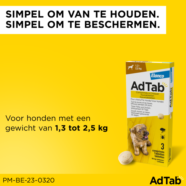 AdTab Hond 1.3 tot 2.5 KG
