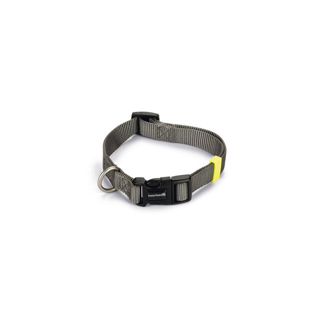 BZ Nylon Halsband Uni  Donkergrijs