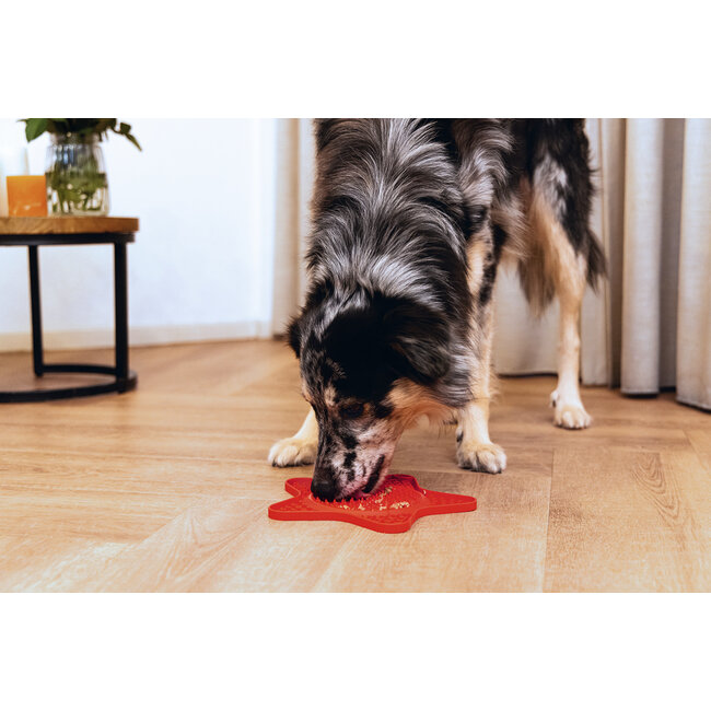 Siliconen Likmat Ster roze