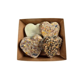 Hartjes in luxe doosje (4 stuks)