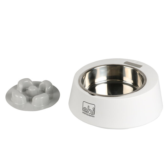 Anti-schrok voerbak met Weegschaal wit