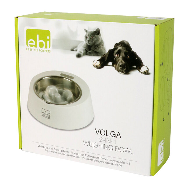 Anti-schrok voerbak met Weegschaal wit