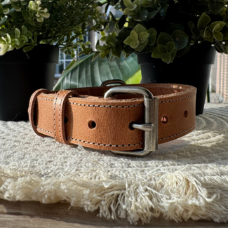 Smulders Paws & Prints Leren Halsband Castor - Cognac