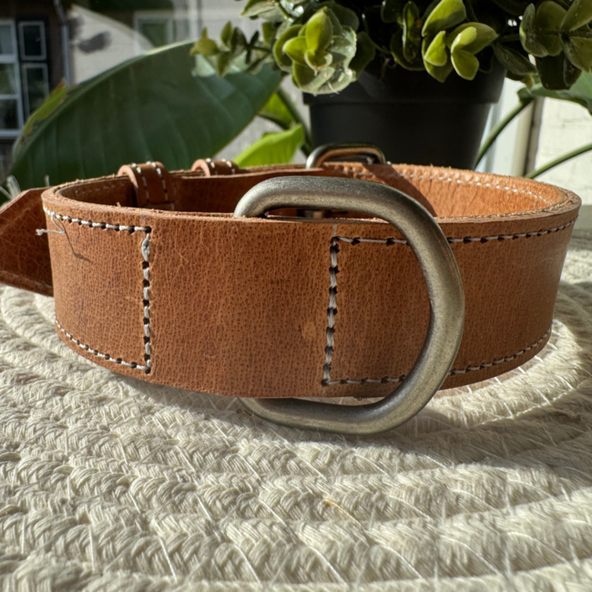 Leren Halsband Castor - Cognac