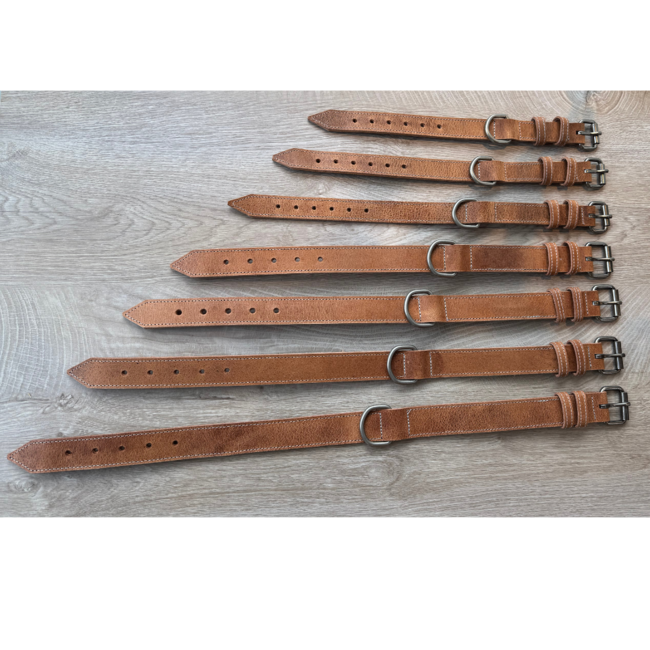 Leren Halsband Castor - Cognac