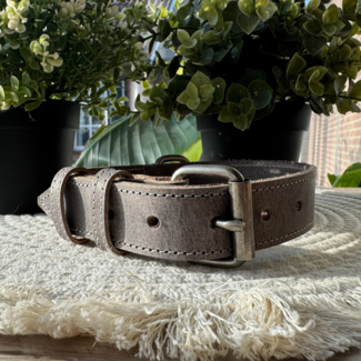 Smulders Paws & Prints Leren Halsband Castor - Grijs