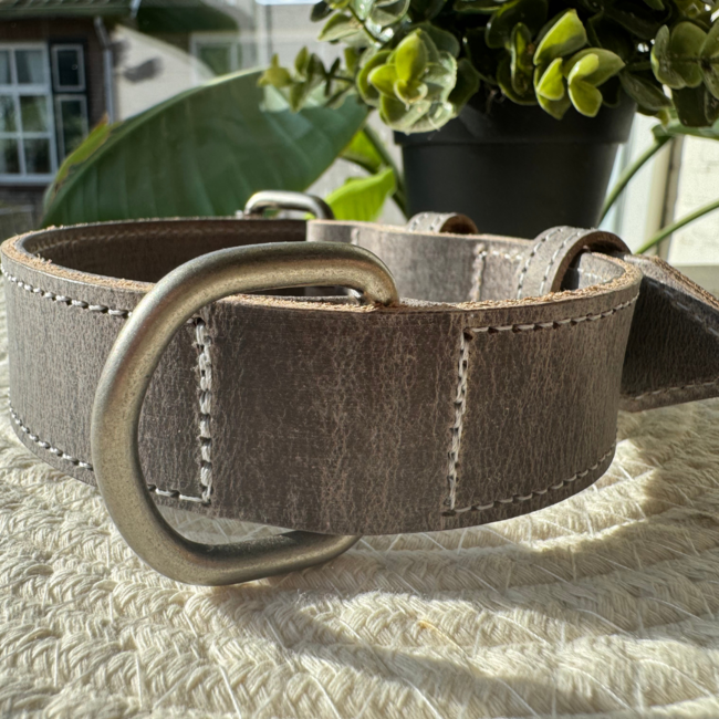 Leren Halsband Castor - Grijs