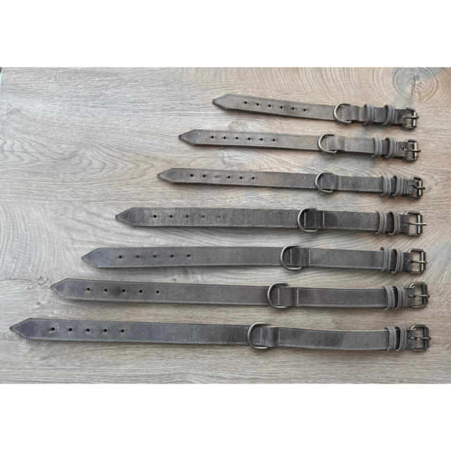 Leren Halsband Castor - Grijs