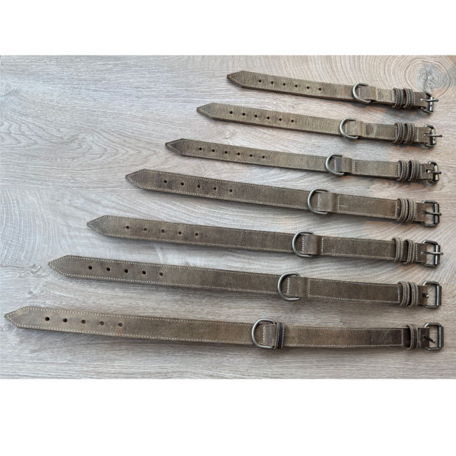 Leren Halsband Castor - Olijf