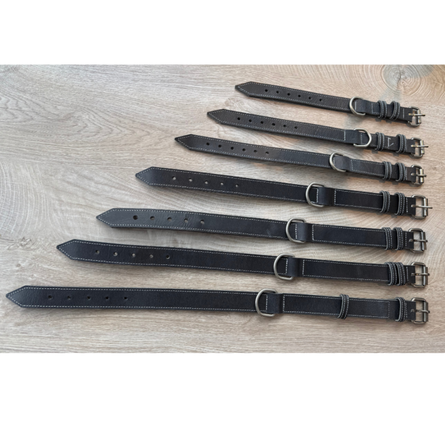 Leren Halsband Castor - Zwart