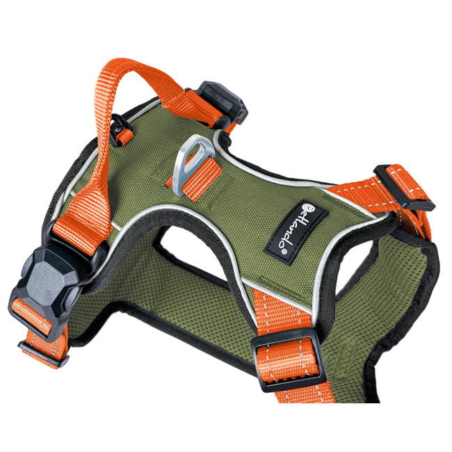 Petlando Magnetech Harness Olive-Orange