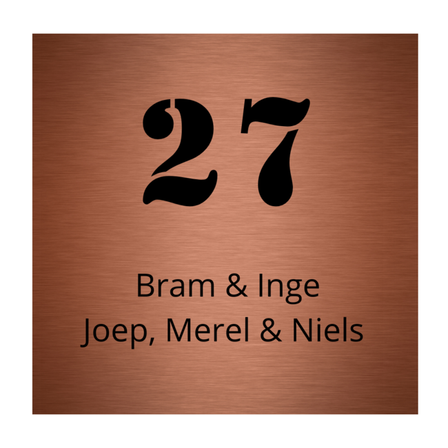 Naambordje vierkant - ontwerp 1