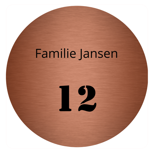 Naambordje rond - ontwerp 1