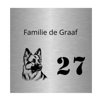 Smulders Paws & Prints Naambordje vierkant - ontwerp 2