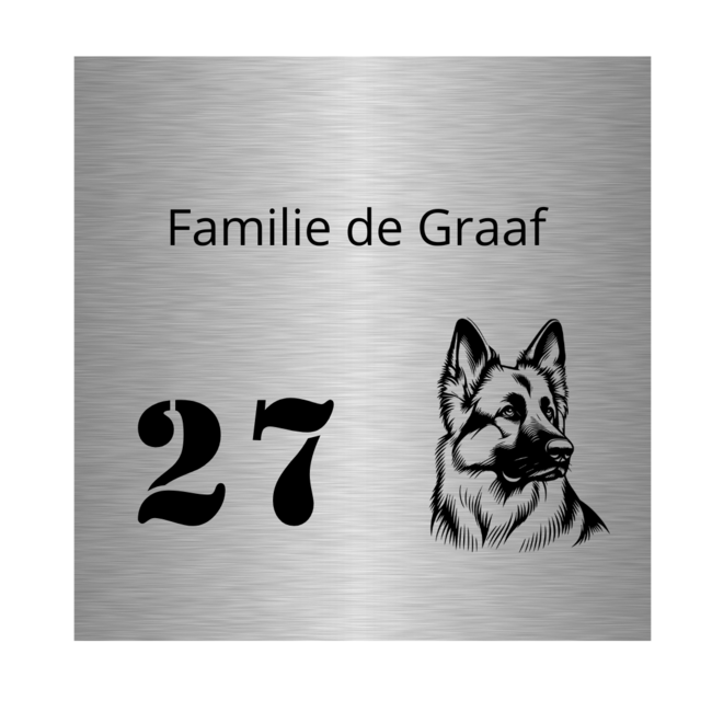 Naambordje vierkant - ontwerp 2