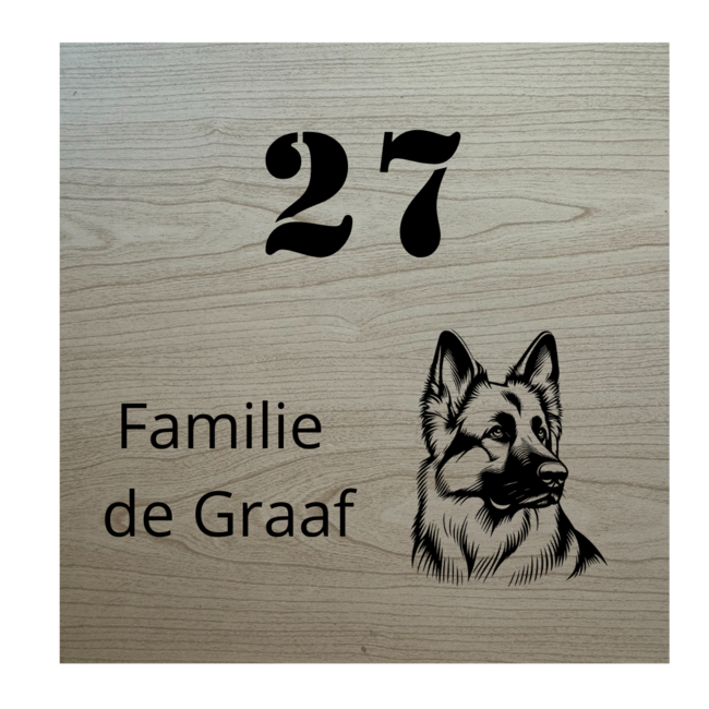 Naambordje vierkant - ontwerp 2