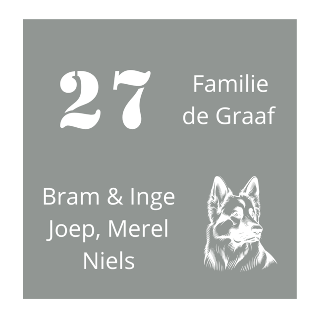 Naambordje vierkant - ontwerp 3