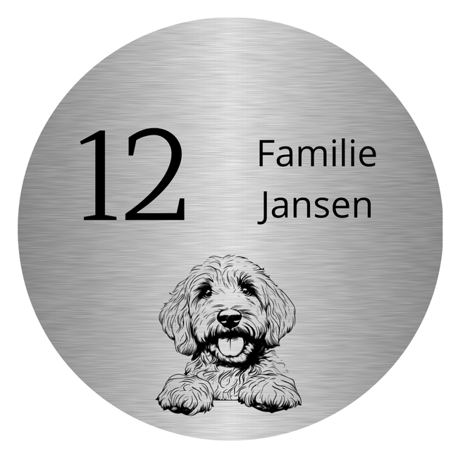 Naambordje rond - ontwerp 3