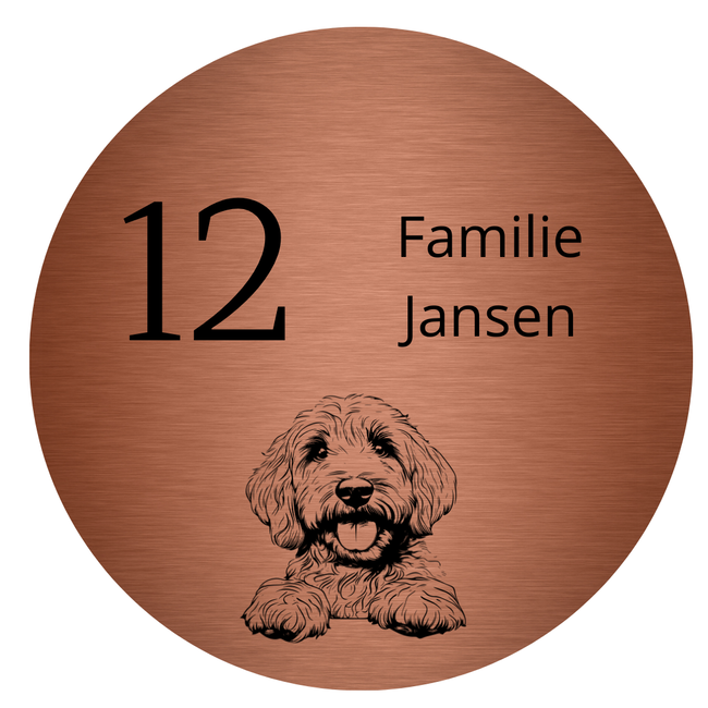 Naambordje rond - ontwerp 3