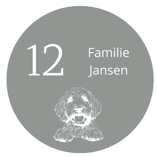 Naambordje rond - ontwerp 3