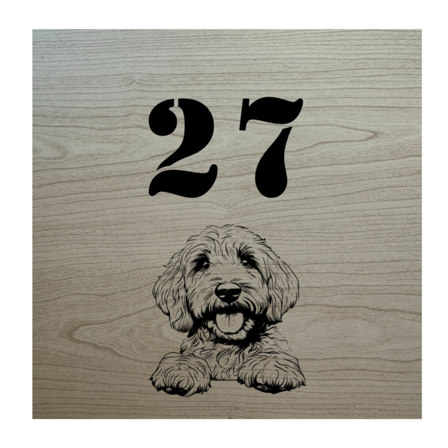 Naambordje vierkant - ontwerp 1