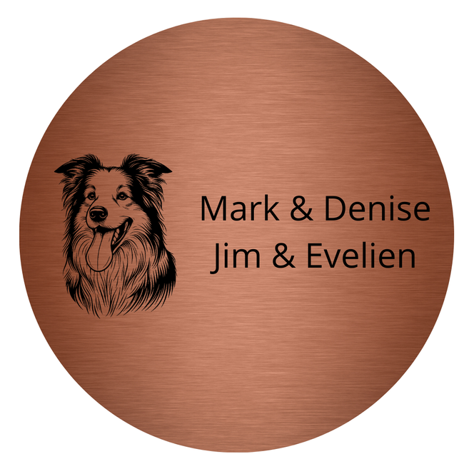 Naambordje rond - ontwerp 2