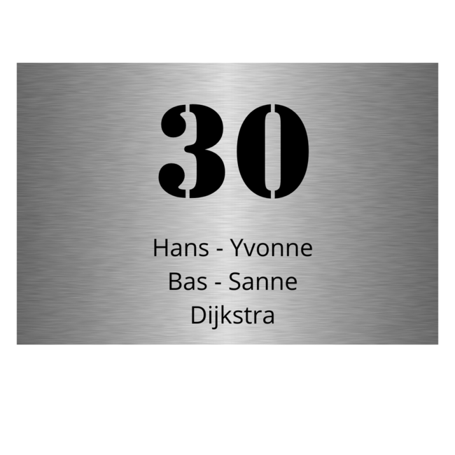Naambord rechthoek - ontwerp 1