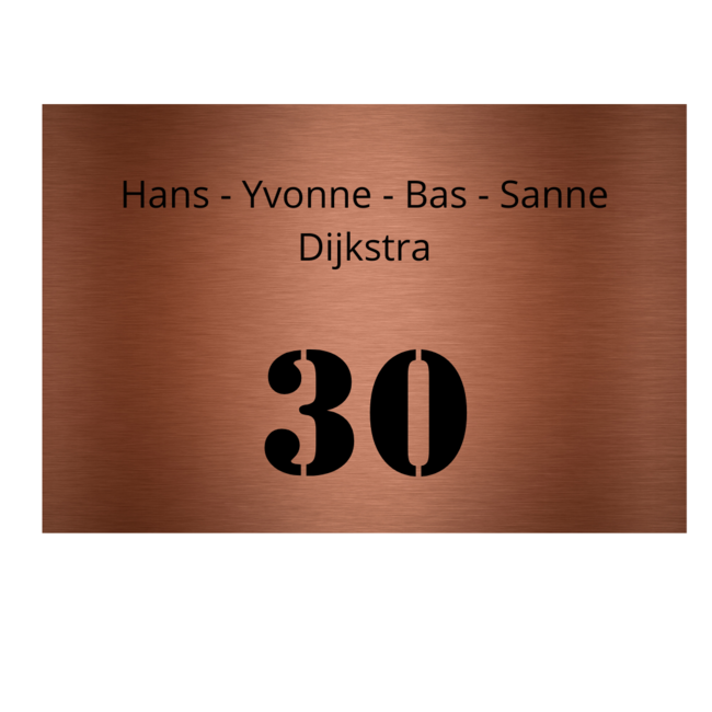 Naambord rechthoek - ontwerp 1