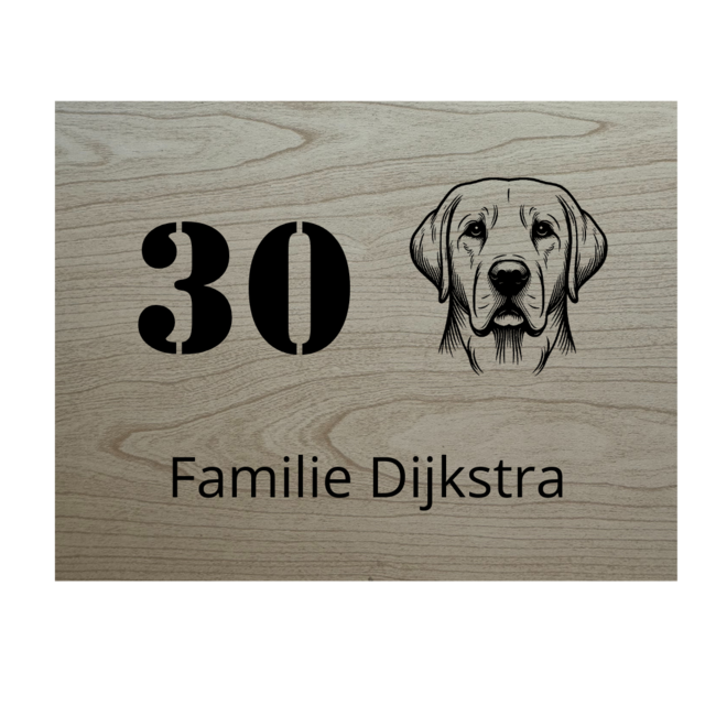 Naambord rechthoek - ontwerp 2