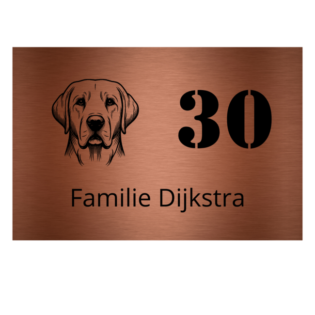 Naambord rechthoek - ontwerp 2