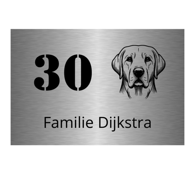 Naambord rechthoek - ontwerp 2