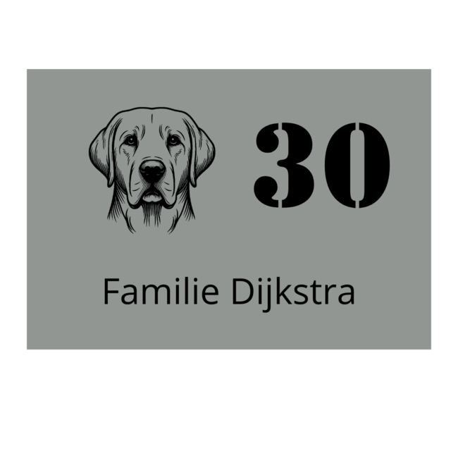 Naambord rechthoek - ontwerp 2