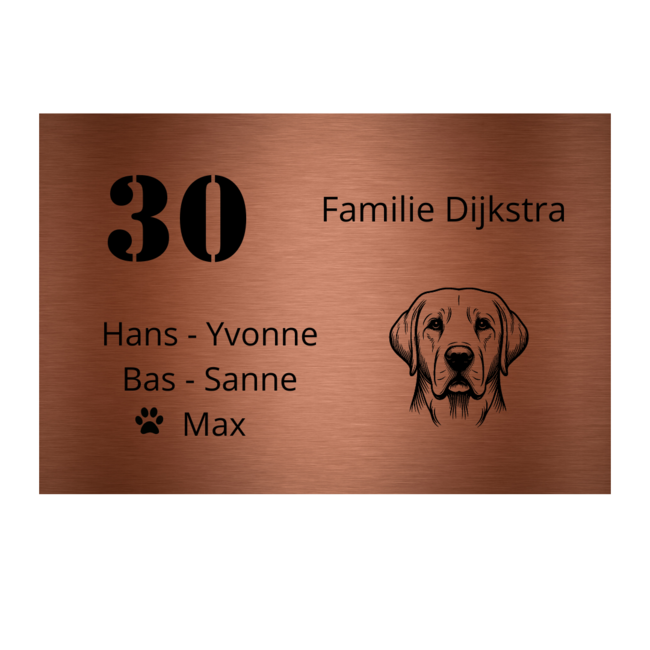 Naambord rechthoek - ontwerp 3