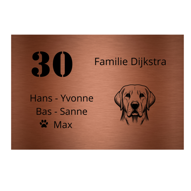 Naambord rechthoek - ontwerp 3