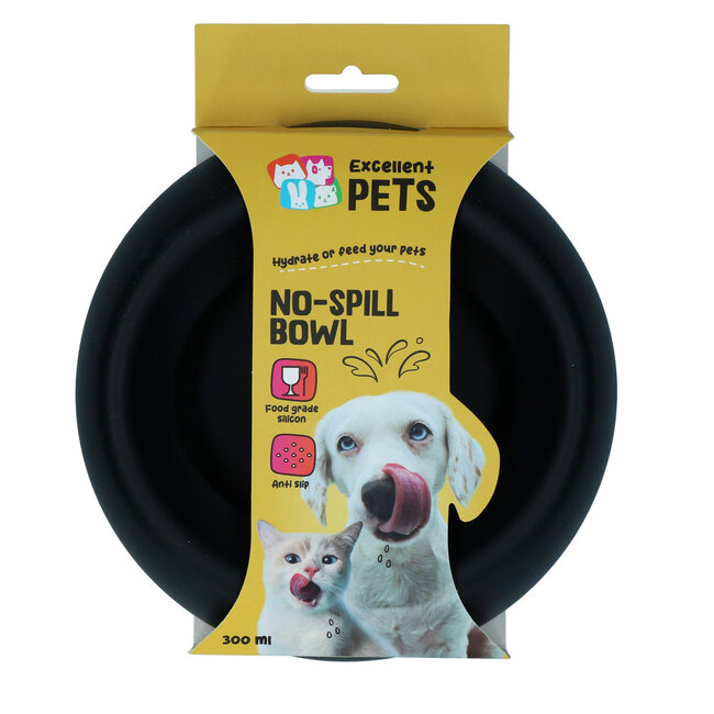 Excellent Pets No-Spill Bowl Zwart