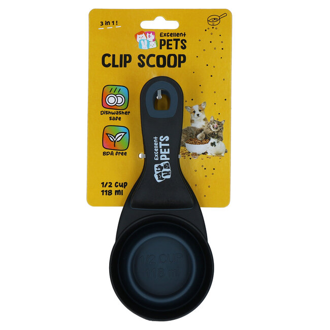 Voerschep met sluitclip