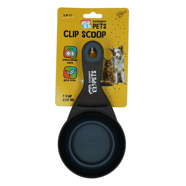 Voerschep met sluitclip