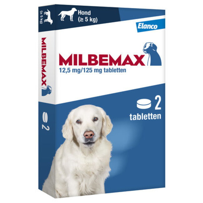 Milbemax Hond 5-75 KG (2 tabletten)