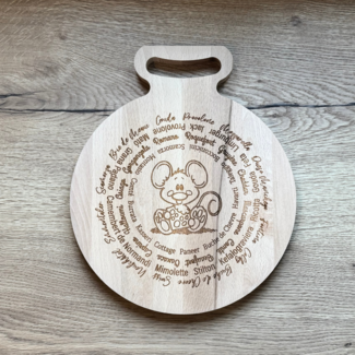 Smulders Paws & Prints Kaasplank Muis 25 cm