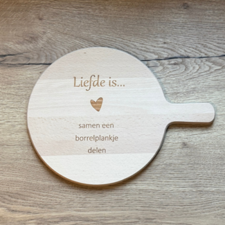 Paws & Prints Borrelplank Liefde is...